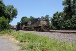 NS 4171 leads train 66X down the siding